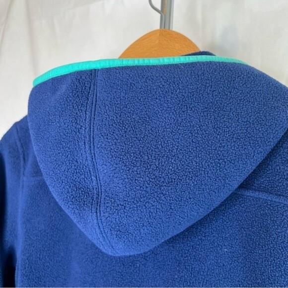 Vineyard Vines Blue Green Trim Full Zip Light Hooded Fleece Jacket Youth LG - Picture 4 of 10
